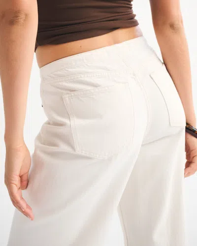 Abercrombie & Fitch Low Rise Ultra Loose Jean In White