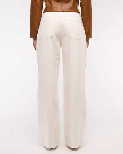 Abercrombie & Fitch Curve Love Low Rise Ultra Loose Jean In White