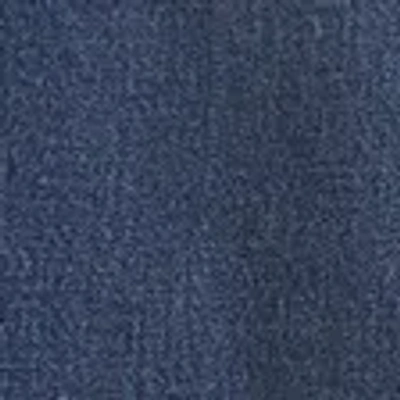 Abercrombie & Fitch Curve Love Mid Rise 90s Straight Frayed Hem Jean In Blue