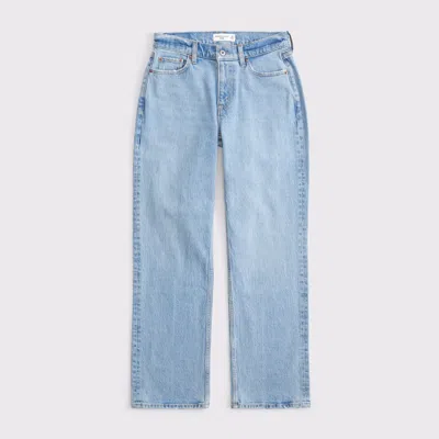 Abercrombie & Fitch Low Rise Baggy Jean In White