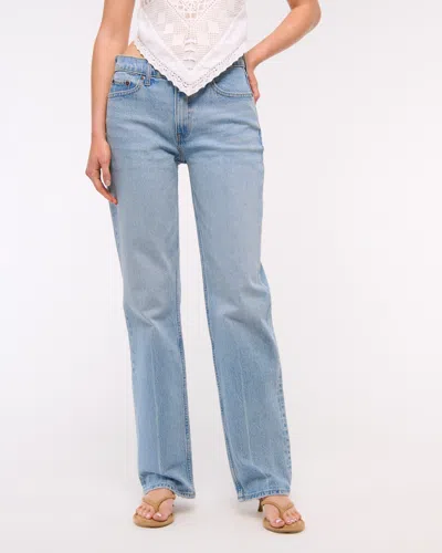 Abercrombie & Fitch Low Rise Baggy Jean In White