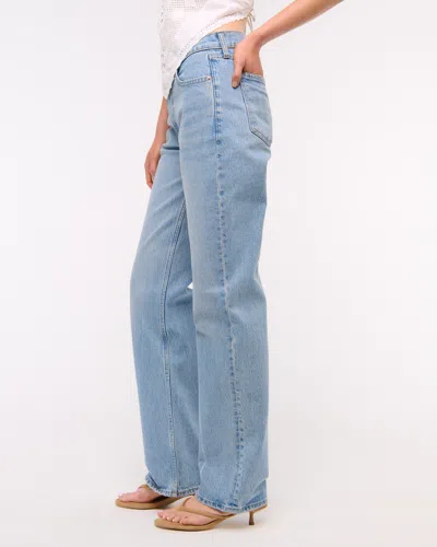 Abercrombie & Fitch Low Rise Baggy Jean In White