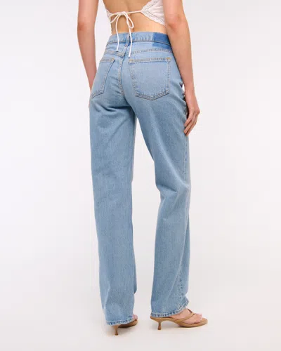 Abercrombie & Fitch Low Rise Baggy Jean In White