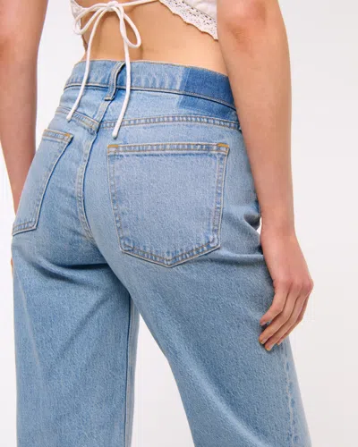 Abercrombie & Fitch Low Rise Baggy Jean In White