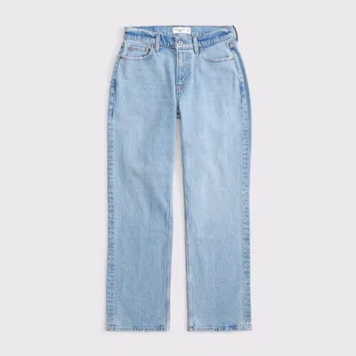 Abercrombie & Fitch Curve Love Low Rise Baggy Jean In Blue