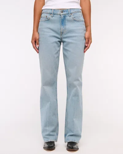 Abercrombie & Fitch Curve Love Low Rise Baggy Jean In Blue