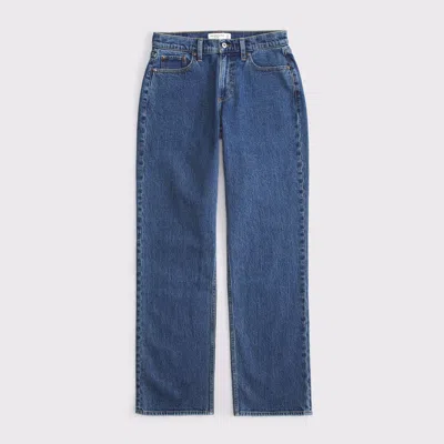 Abercrombie & Fitch Low Rise Baggy Jean In Blue