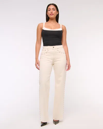 Abercrombie & Fitch Curve Love High Rise 90s Relaxed Jean In Blue