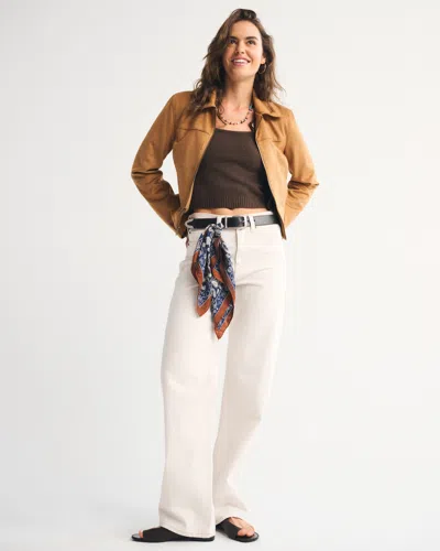 Abercrombie & Fitch Mid Rise Slouchy Jean In Blue