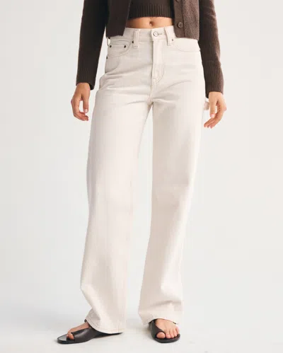 Abercrombie & Fitch Mid Rise Slouchy Jean In Blue