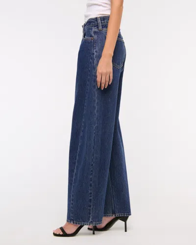 Abercrombie & Fitch Mid Rise Barrel Jean In Black