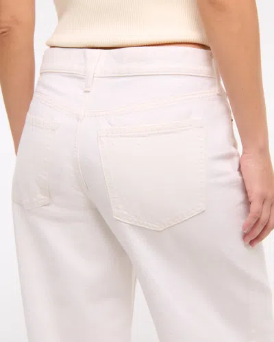 Abercrombie & Fitch Curve Love Low Rise Ultra Loose Jean In White