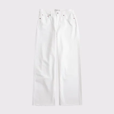 Abercrombie & Fitch Low Rise Ultra Loose Jean In White
