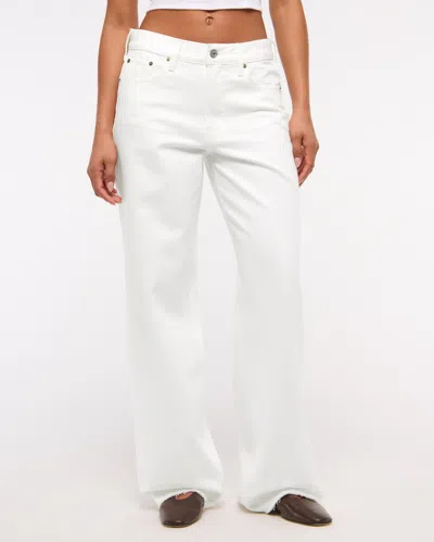 Abercrombie & Fitch Low Rise Ultra Loose Jean In White