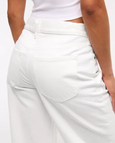 Abercrombie & Fitch Low Rise Ultra Loose Jean In White