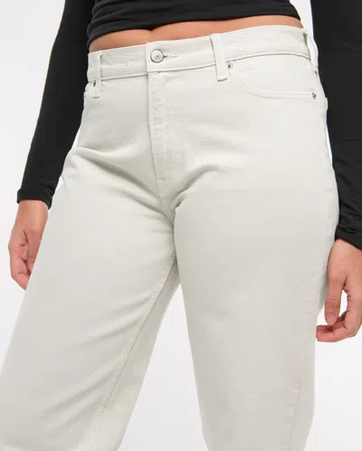 Abercrombie & Fitch Curve Love Low Rise Baggy Jean In Gray