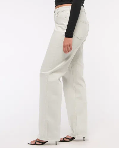 Abercrombie & Fitch Curve Love Low Rise Baggy Jean In Gray