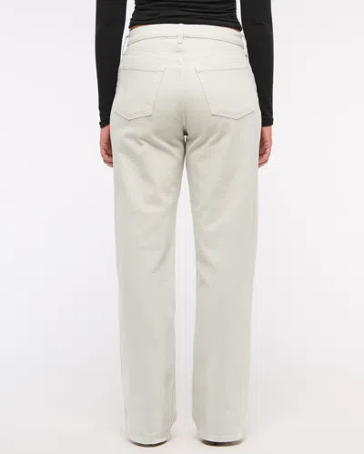 Abercrombie & Fitch Curve Love Low Rise Baggy Jean In Gray