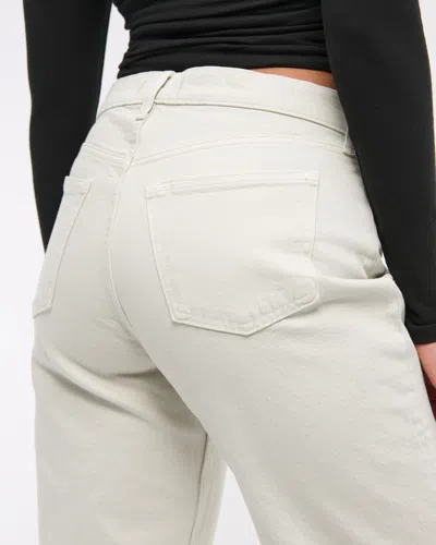 Abercrombie & Fitch Curve Love Low Rise Baggy Jean In Gray