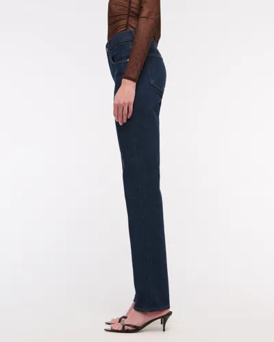 Abercrombie & Fitch Mid Rise 90s Straight Jean In Blue