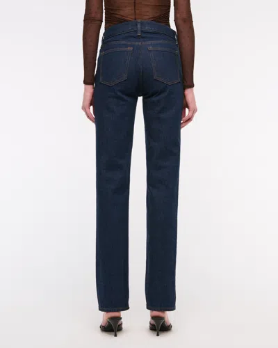 Abercrombie & Fitch Mid Rise 90s Straight Jean In Blue