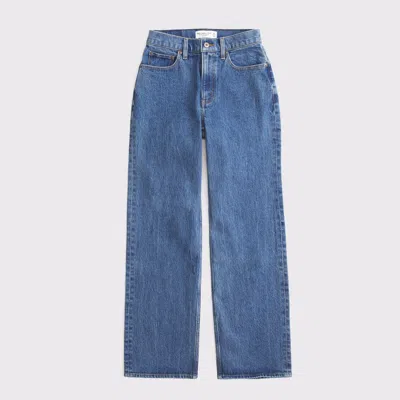 Abercrombie & Fitch High Rise 90s Relaxed Jean In Blue