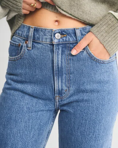 Abercrombie & Fitch High Rise 90s Relaxed Jean In Blue