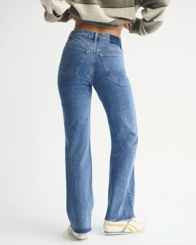 Abercrombie & Fitch High Rise 90s Relaxed Jean In Blue