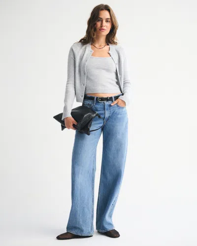 Abercrombie & Fitch Low Rise Ultra Loose Jean In Blue