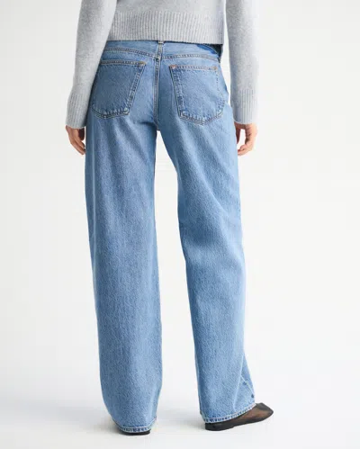 Abercrombie & Fitch Low Rise Ultra Loose Jean In Blue