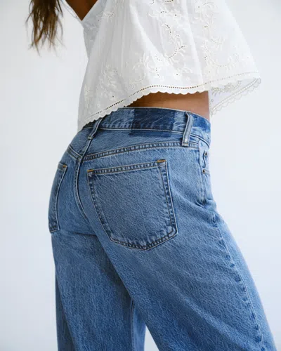 Abercrombie & Fitch Low Rise Ultra Loose Jean In Blue