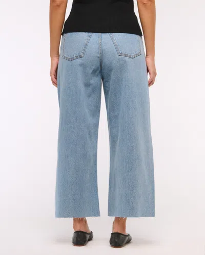 Abercrombie & Fitch Curve Love High Rise Cropped Wide Leg Jean