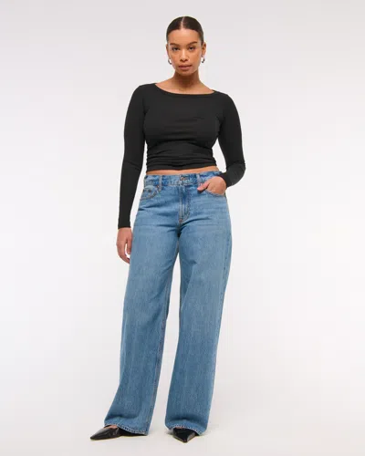 Abercrombie & Fitch Curve Love Low Rise Ultra Loose Jean