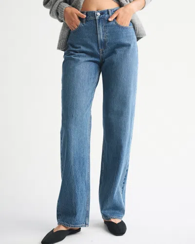 Abercrombie & Fitch High Rise Loose Jean In Brown