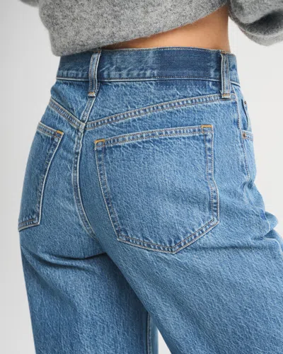 Abercrombie & Fitch High Rise Loose Jean In Brown