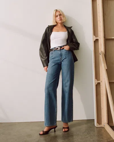 Abercrombie & Fitch High Rise Loose Jean In Brown