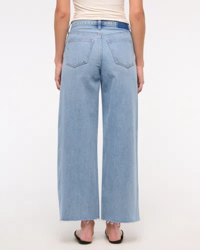 Abercrombie & Fitch High Rise Cropped Wide Leg Jean