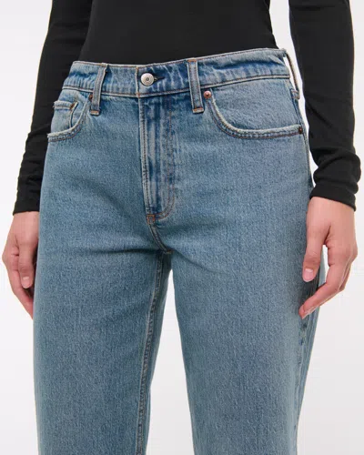 Abercrombie & Fitch Low Rise Baggy Jean In Blue