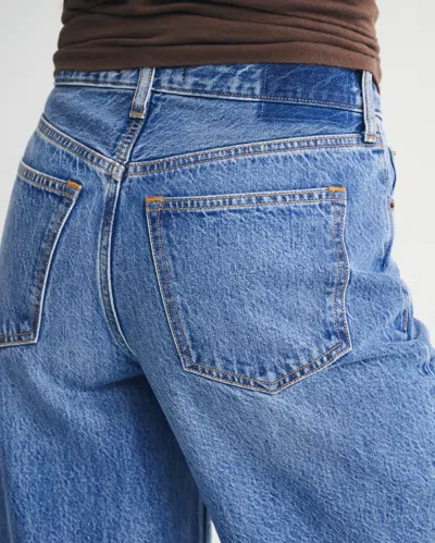 Abercrombie & Fitch High Rise Wide Leg Jean In Blue
