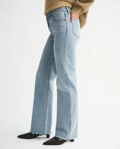 Abercrombie & Fitch High Rise 90s Relaxed Raw Hem Jean In Black