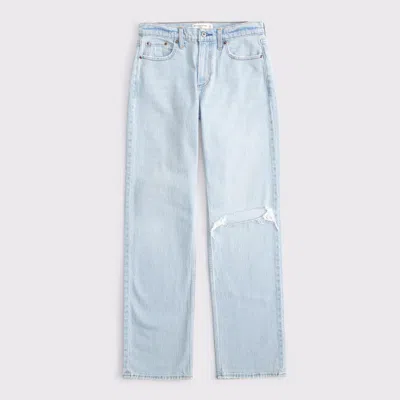 Abercrombie & Fitch Low Rise Baggy Jean In Blue