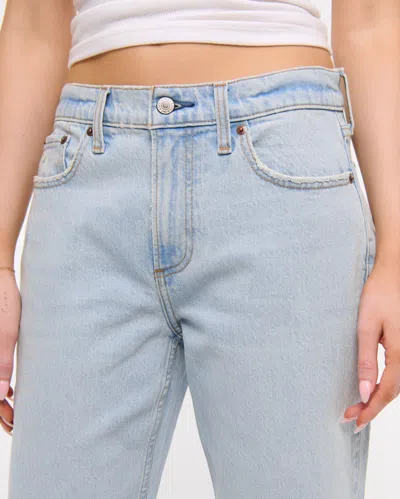 Abercrombie & Fitch Low Rise Baggy Jean In Blue