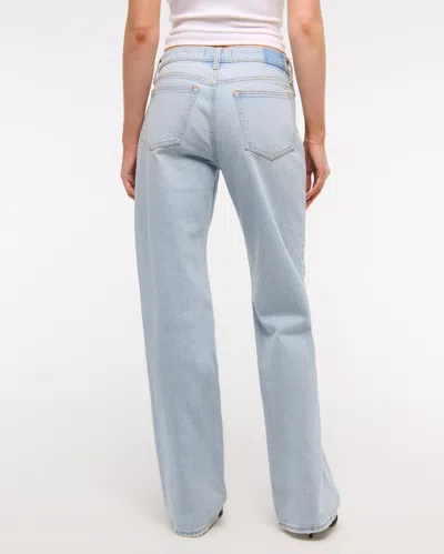 Abercrombie & Fitch Low Rise Baggy Jean In Blue