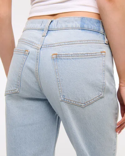 Abercrombie & Fitch Low Rise Baggy Jean In Blue