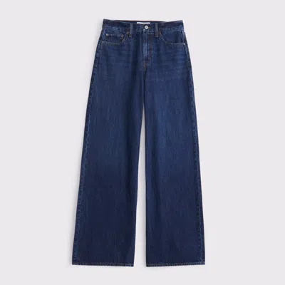Abercrombie & Fitch High Rise Wide Leg Jean In Blue