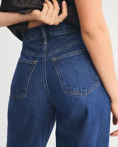 Abercrombie & Fitch High Rise Wide Leg Jean In Blue