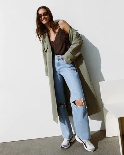 Abercrombie & Fitch High Rise Loose Jean In Blue