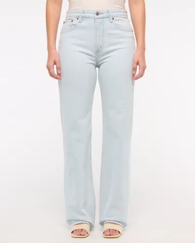 Abercrombie & Fitch Curve Love High Rise 90s Relaxed Jean In Blue