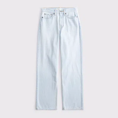 Abercrombie & Fitch Mid Rise Slouchy Jean In Blue