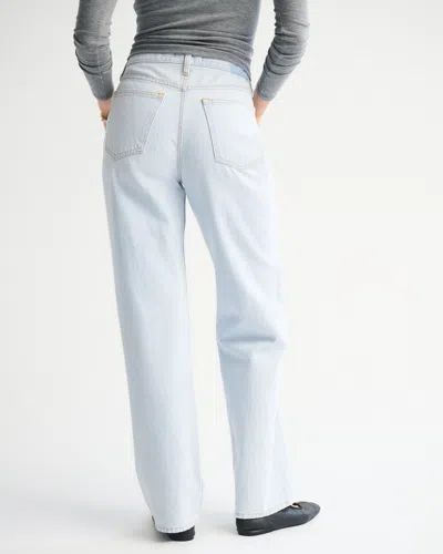 Abercrombie & Fitch Mid Rise Slouchy Jean In Blue